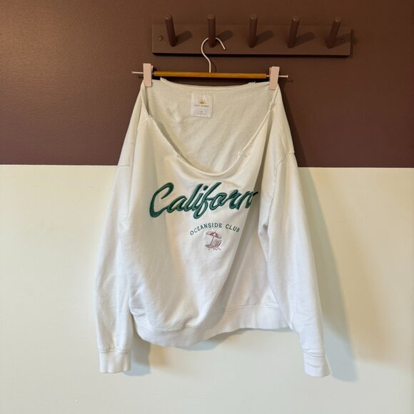 Lazy Sunday Slouchy Off the Shoulder Sweatshirt - Picture 1 of 3
